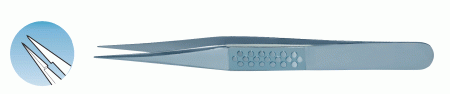 XF-417T Jewelers Forceps Straight with Tying Platform